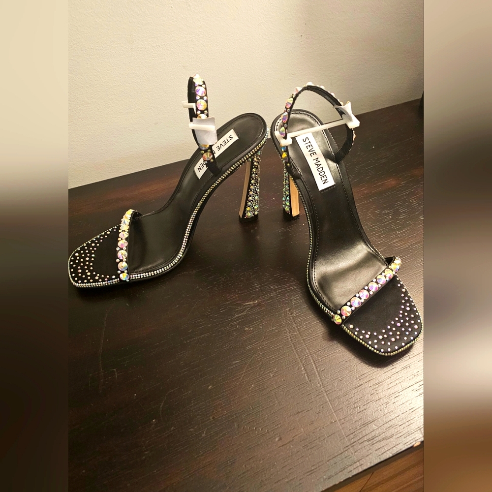 Steve Madden Iridescent Bling Heels New NVR WRN w/BOX